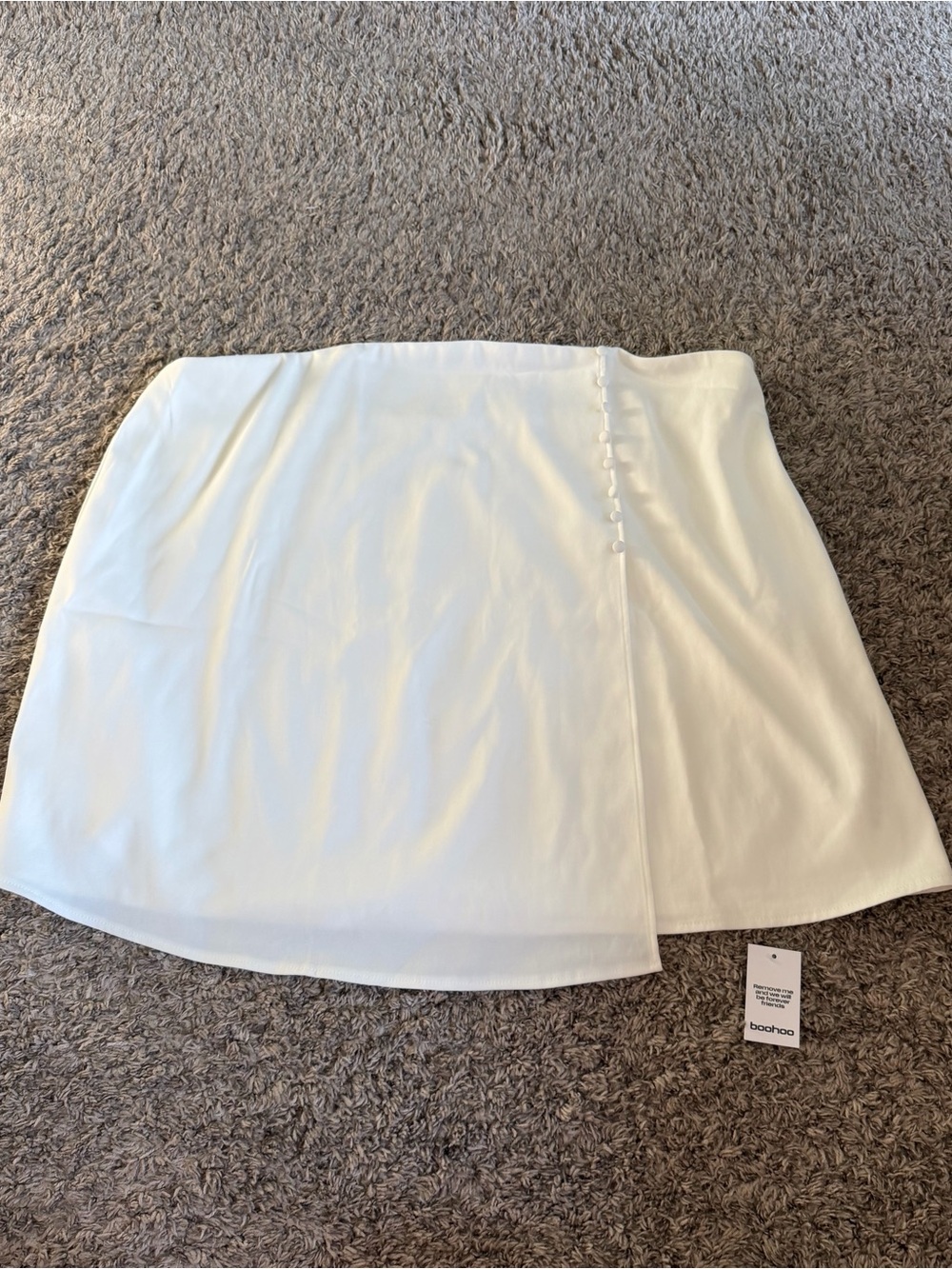 Boohoo Plus Size Bandeau Top with Button Detail